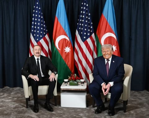 İlham Əliyevlə Donald Tramp arasında görüş keçirilib - YENİLƏNİB 2