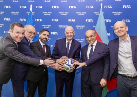 AFFA prezidenti FIFA rəhbəri Canni İnfantino ilə görüşüb