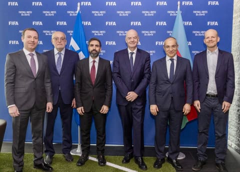 AFFA prezidenti FIFA rəhbəri Canni İnfantino ilə görüşüb