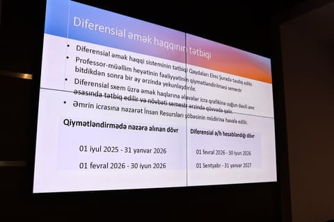 BSU-da differensial əmək haqqı sistemi tətbiq olunur