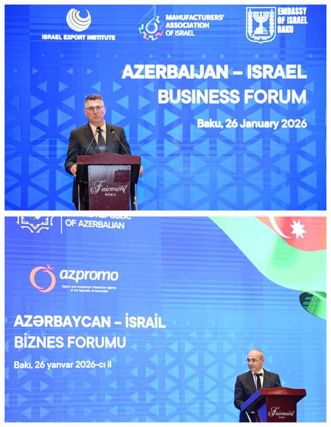 Bakıda Azərbaycan-İsrail Biznes Forumu keçirilib - FOTOLAR