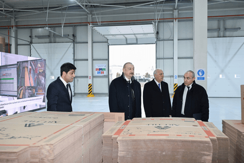 Sumqayıt Sənaye Parkında karton və qutu taralarının istehsalı müəssisəsinin açılışı olub