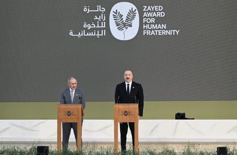 Prezident İlham Əliyevə “Zayed İnsan Qardaşlığı Mükafatı” təqdim edilib - YENİLƏNİB 4