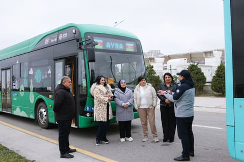 AYNA: Avtobus idarə edəcək qadın sürücülər üçün təlimlər davam edir - VİDEO