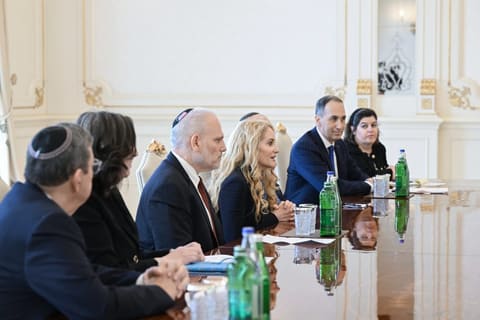 İlham Əliyev ABŞ-nin Əsas Amerika Yəhudi Təşkilatlarının Prezidentləri Konfransının nümayəndə heyətini qəbul edib