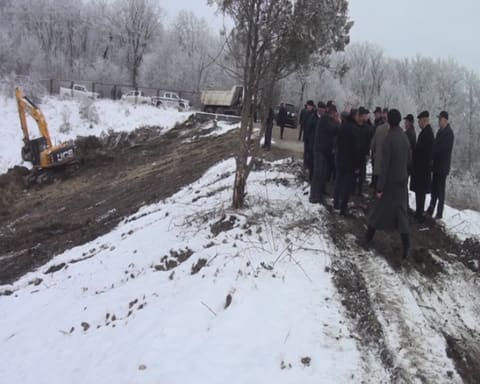 Qusarda “Bənövşə gölü” su anbarında bərpa və yenidənqurma işlərinə başlanılıb