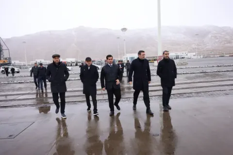 ADY sədri Türkmənbaşı Beynəlxalq Dəniz Limanında olub