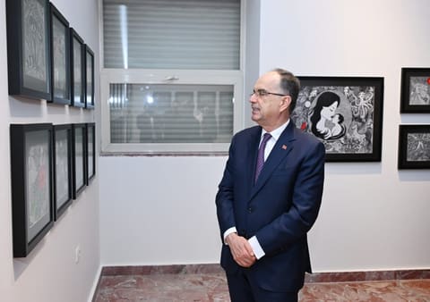 Leyla Əliyeva Tiranada Albaniya Prezidenti Bayram Beqay ilə görüşüb