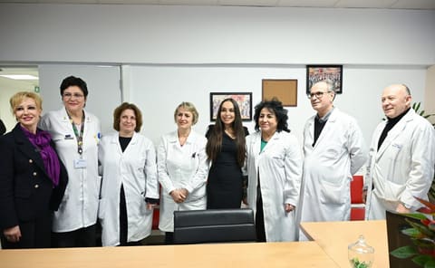 Leyla Əliyeva Tiranada “Hannah və Rosafa” uşaq evini və "Mother Teresa" Universitet Xəstəxana Mərkəzini ziyarət edib