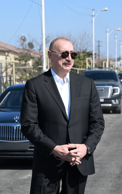 İlham Əliyev Xocavənd kəndində görülmüş işlərlə tanış olub - YENİLƏNİB  - FOTOLAR