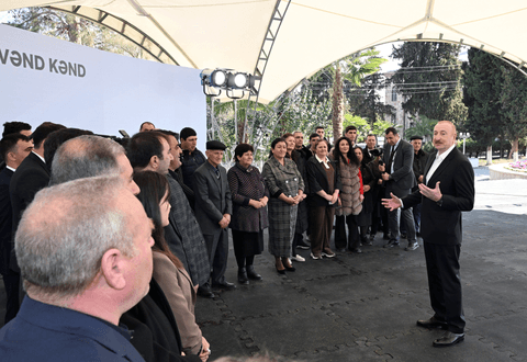 İlham Əliyev Xocavənd şəhər və Xocavənd kənd sakinləri ilə görüşüb - FOTOLAR