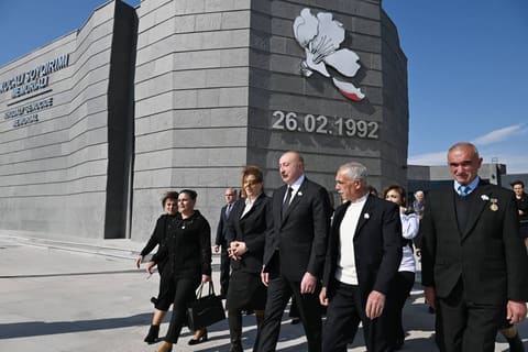 İlham Əliyev Xocalı Soyqırımı Memorialının açılışında iştirak edib - YENİLƏNİB 4