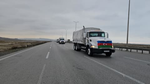 Azərbaycandan İrana göndərilən humanitar yardım "Astara" dövlət sərhədindən buraxılış məntəqəsinə çatıb - YENİLƏNİB