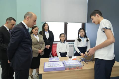 Elm və təhsil naziri Şuşada tədris prosesini izləyib - FOTO