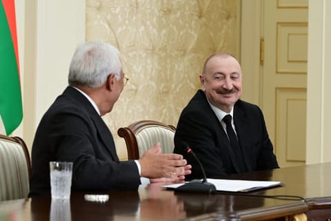İlham Əliyev Antonio Koşta ilə mətbuata bəyanatlarla çıxış ediblər - YENİLƏNİB