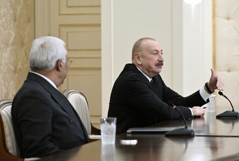 İlham Əliyev Antonio Koşta ilə mətbuata bəyanatlarla çıxış ediblər - YENİLƏNİB