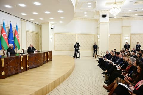 İlham Əliyev Antonio Koşta ilə mətbuata bəyanatlarla çıxış ediblər - YENİLƏNİB