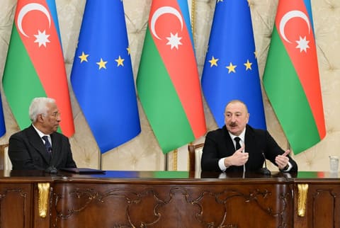 İlham Əliyev Antonio Koşta ilə mətbuata bəyanatlarla çıxış ediblər - YENİLƏNİB