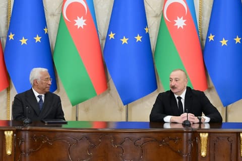 İlham Əliyev Antonio Koşta ilə mətbuata bəyanatlarla çıxış ediblər - YENİLƏNİB