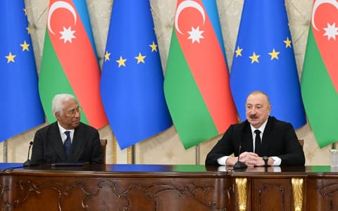 İlham Əliyev Antonio Koşta ilə mətbuata bəyanatlarla çıxış ediblər - YENİLƏNİB