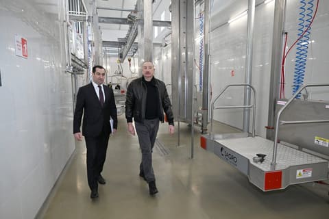 Prezident İlham Əliyev Şamaxıda “Şirvan Aqro” heyvandarlıq kompleksinin açılışında iştirak edib