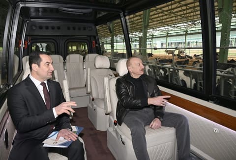 Prezident İlham Əliyev Şamaxıda “Şirvan Aqro” heyvandarlıq kompleksinin açılışında iştirak edib