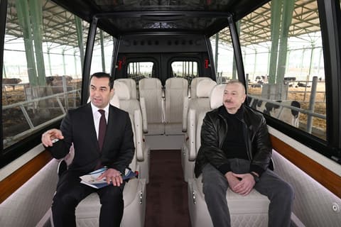 Prezident İlham Əliyev Şamaxıda “Şirvan Aqro” heyvandarlıq kompleksinin açılışında iştirak edib