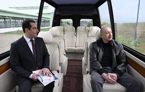Prezident İlham Əliyev Şamaxıda “Şirvan Aqro” heyvandarlıq kompleksinin açılışında iştirak edib