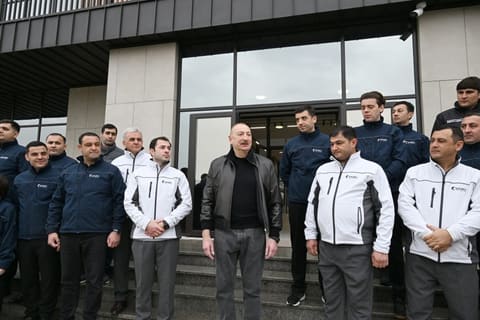 Prezident İlham Əliyev Şamaxıda “Şirvan Aqro” heyvandarlıq kompleksinin açılışında iştirak edib