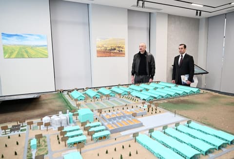 Prezident İlham Əliyev Şamaxıda “Şirvan Aqro” heyvandarlıq kompleksinin açılışında iştirak edib