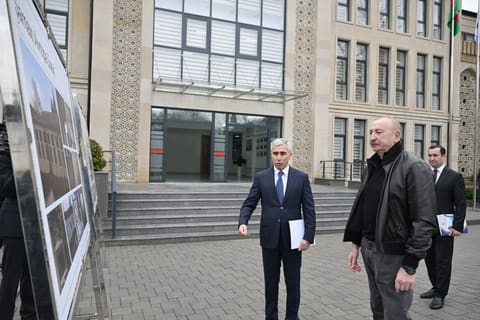 Prezident İlham Əliyev Şamaxı Avropa liseyinin yeni binasının açılışında iştirak edib