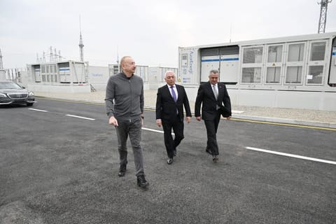 İlham Əliyev “Abşeron” Batareya Enerji Saxlanc Mərkəzinin açılışında iştirak edib