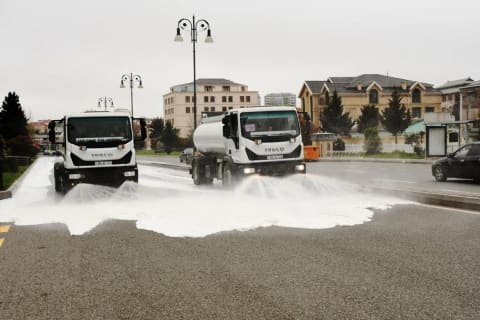 Güclü yağışdan sonra Bakıda genişmiqyaslı daxili iməclik keçirilib