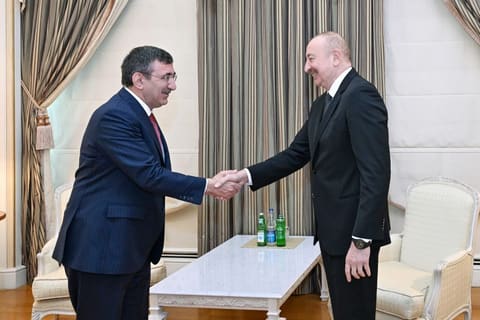  İlham Əliyev Türkiyənin Vitse-prezidentininin başçılıq etdiyi nümayəndə heyətini qəbul edib