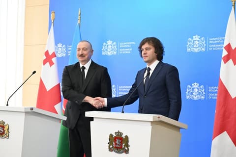 Azərbaycan Prezident və Gürcüstanın Baş naziri mətbuata bəyanatlarla çıxış ediblər - YENİLƏNİB 2