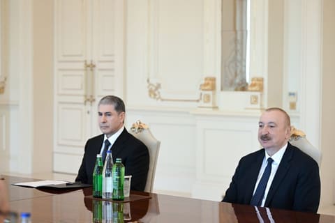 İlham Əliyev Türkiyənin daxili işlər naziri Mustafa Çiftçini qəbul edib