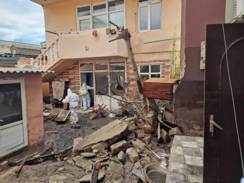 Keşlədə yağışın fəsadları aradan qaldırılır - FOTOLAR