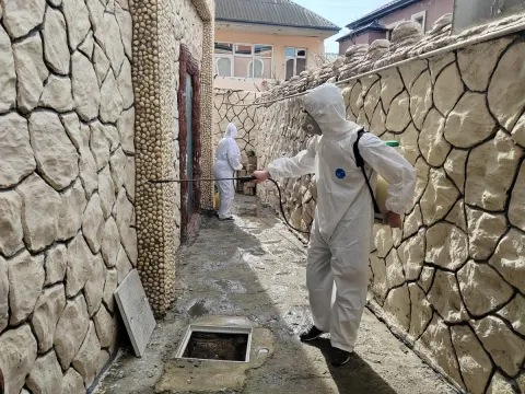 Keşlədə yağışın fəsadları aradan qaldırılır - FOTOLAR