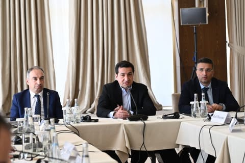 “Sülh Körpüsü” təşəbbüsünün iştirakçıları Qəbələdə  Hikmət Hacıyevlə görüşüblər
