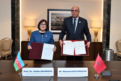 Sahibə Qafarova Mərakeş Krallığı Parlamentinin Müşavirlər Palatasının sədri ilə görüşüb