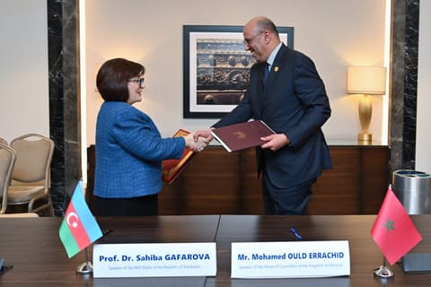 Sahibə Qafarova Mərakeş Krallığı Parlamentinin Müşavirlər Palatasının sədri ilə görüşüb