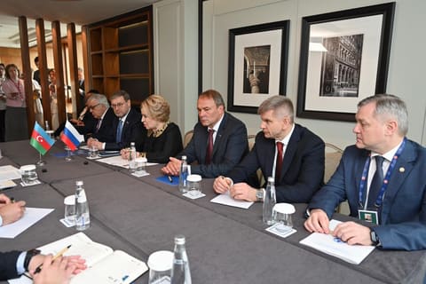Sahibə Qafarova Rusiya Federal Məclisi Federasiya Şurasının sədri ilə görüşüb