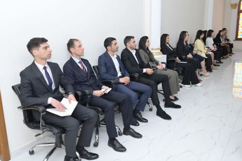 Emin Əmrullayev Quba-Xaçmaz regionu üzrə bir qrup təhsil işçisi ilə görüşlər keçirib