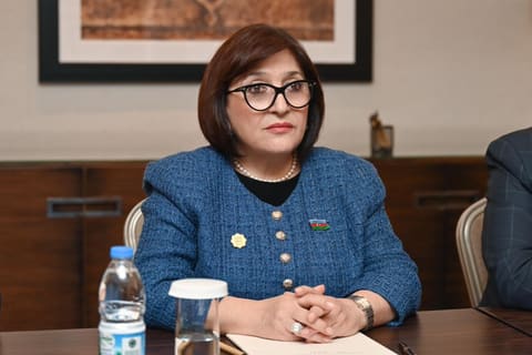 Sahibə Qafarova Gürcüstan parlamentinin sədri ilə görüşüb