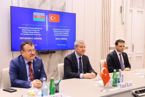 Baş prokuror Türkiyə Respublikası Ali Məhkəməsinin nümayəndə heyətini qəbul edib