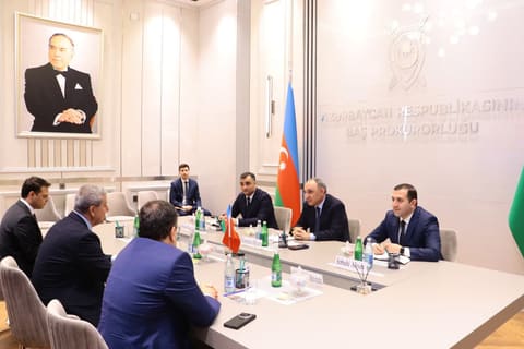 Baş prokuror Türkiyə Respublikası Ali Məhkəməsinin nümayəndə heyətini qəbul edib