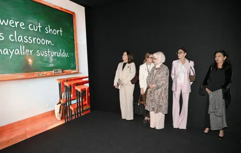 Mehriban Əliyeva Antalyada Fələstinə həsr olunan tədbirdə iştirak edib - FOTOLAR