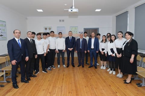 Mətin Kərimli Tərtərdə tədris prosesini izləyib