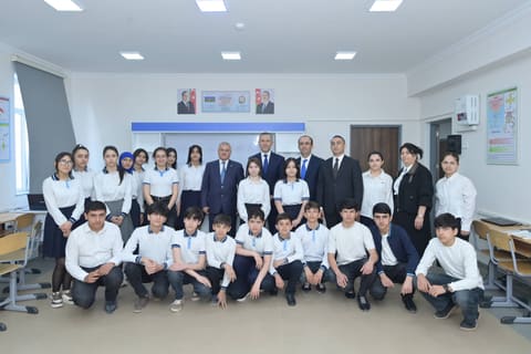 Mətin Kərimli Tərtərdə tədris prosesini izləyib