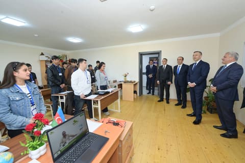 Mətin Kərimli Tərtərdə tədris prosesini izləyib